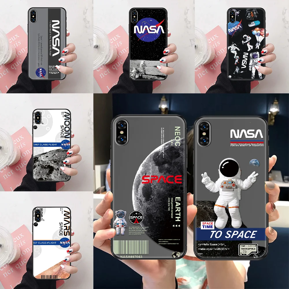 

N-Nasas Aerospace Astronaut Space Phone Case For iphone SE 2020 6 6S 7 8 11 12 13 Mini Plus X XS XR Pro Max black art waterproof