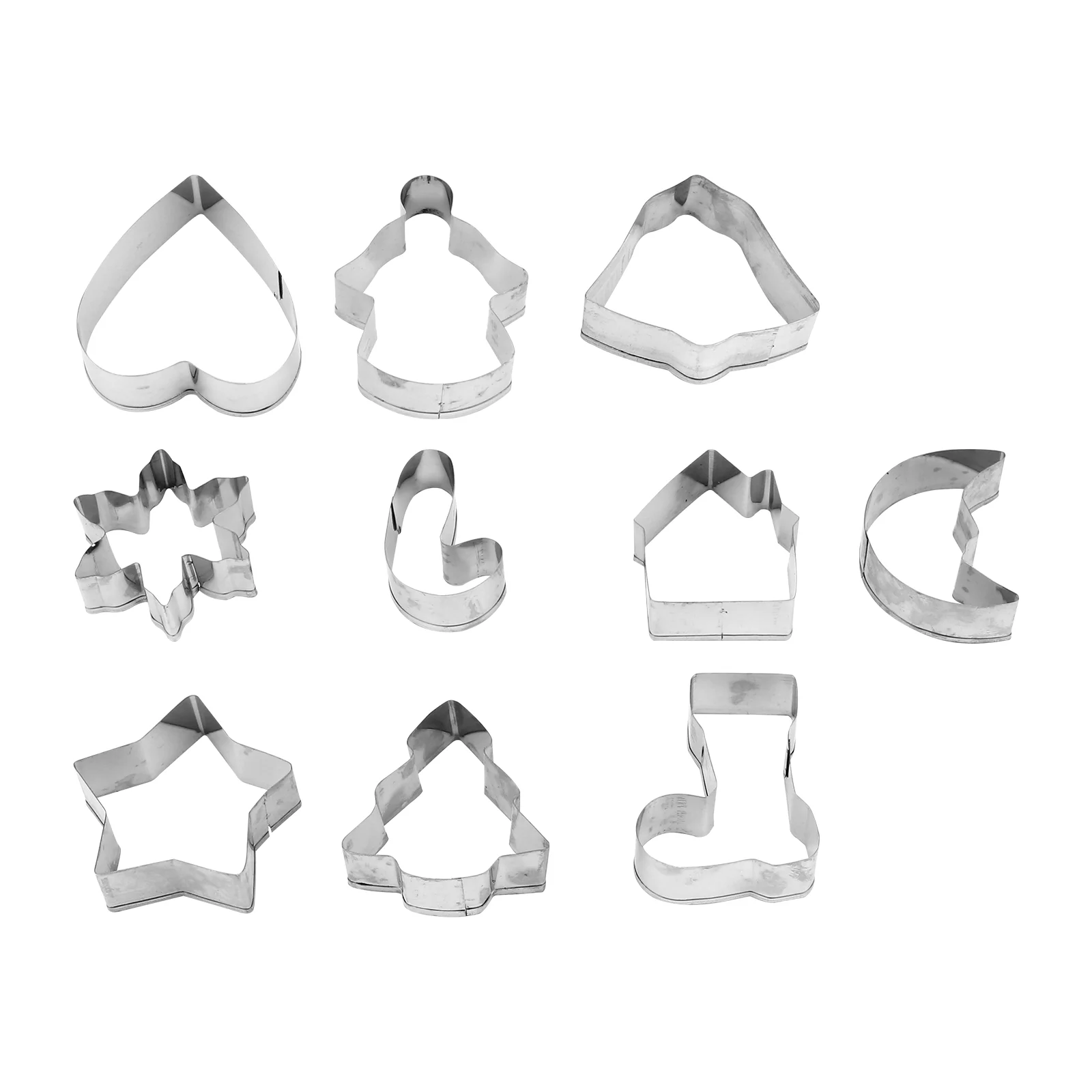 

10PCS/Set Cookie Molds Christmas Prop Biscuit Molds for Kitchen Festival Christmas