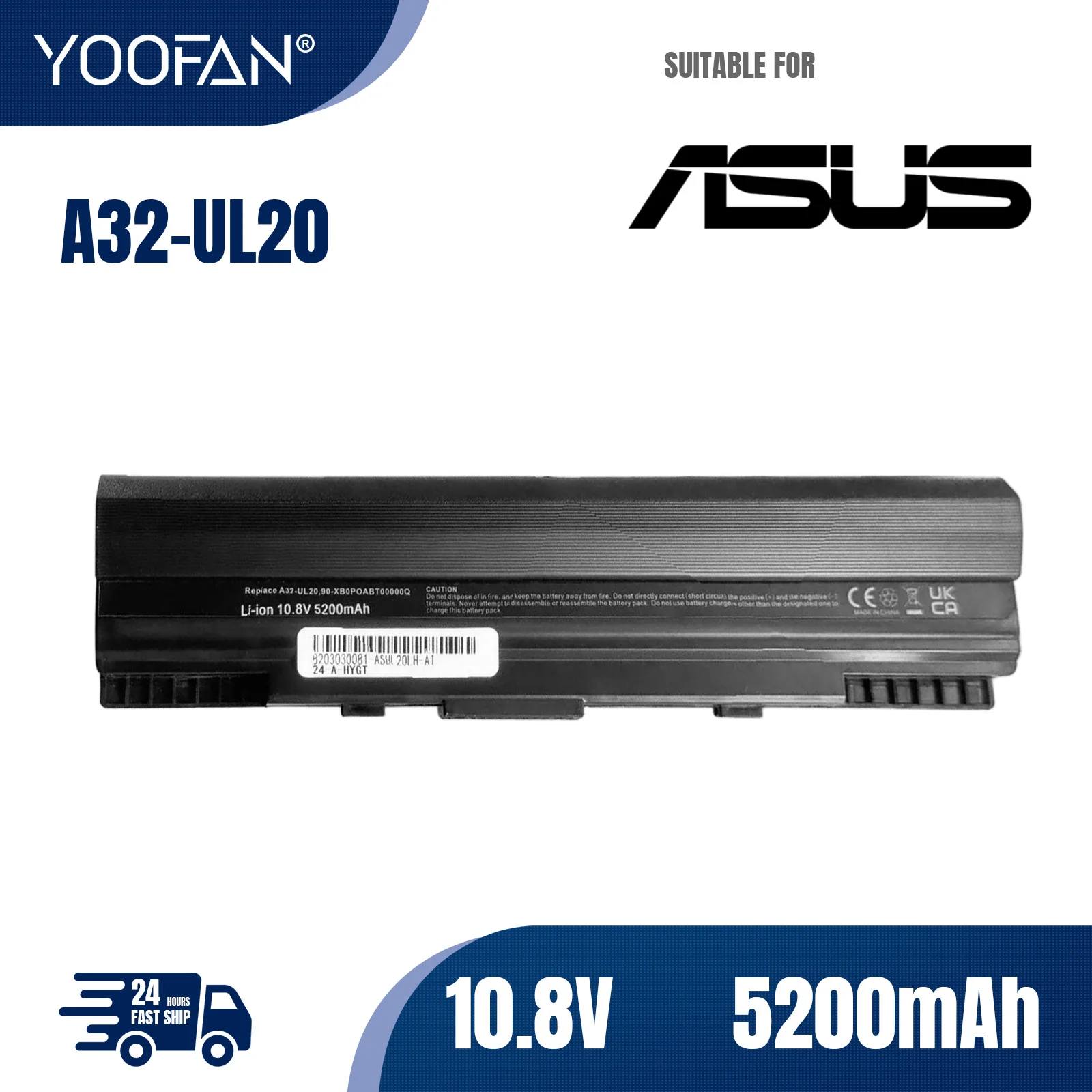 YOOFAN Bateria A32-UL20 для ordenador портативный ASUS пьеза eee pc 1201t 1201HA 1201N 1201T UL20 UL20A UL20F