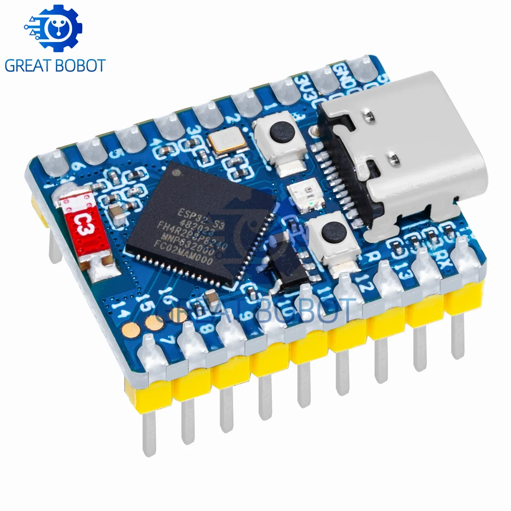 Фото 1 ~ 4 шт. ESP32-S3-Zero Mini макетная плата WiFi Bluetooth сверхмалый размер ESP32 C3 S3 ESP 32 №4