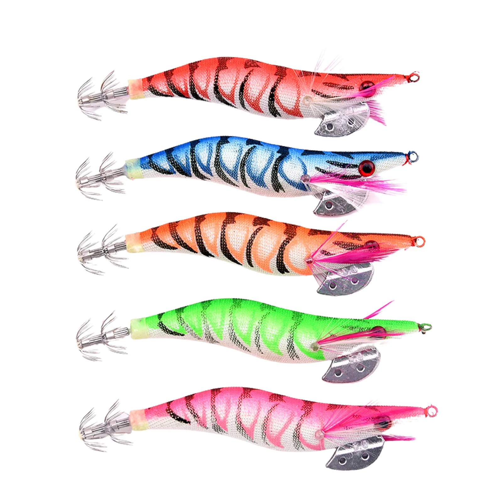 

Fishing Lures 5pcs Glow Shrimp Fishing Lure Bait Super Realistic Swimbait Slow Sinking Swimbait Tackle For Targeting Squid