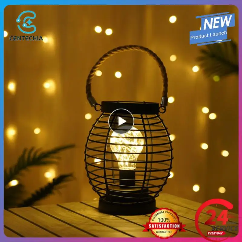 

Wine Glass Bottle LED Night Light Metal Lantern Iron Hollow Out Night Lamp For Cafe Hotel Balcony Home Decoration Table Lamp