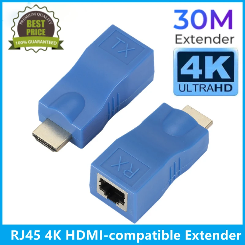 

Удлинитель 4K HD совместимый 2 шт., сетевой Ethernet LAN для HDTV, HDPC, DVD, PS3, STB адаптеры для компьютера, до 30 м RJ45 4K Cat6