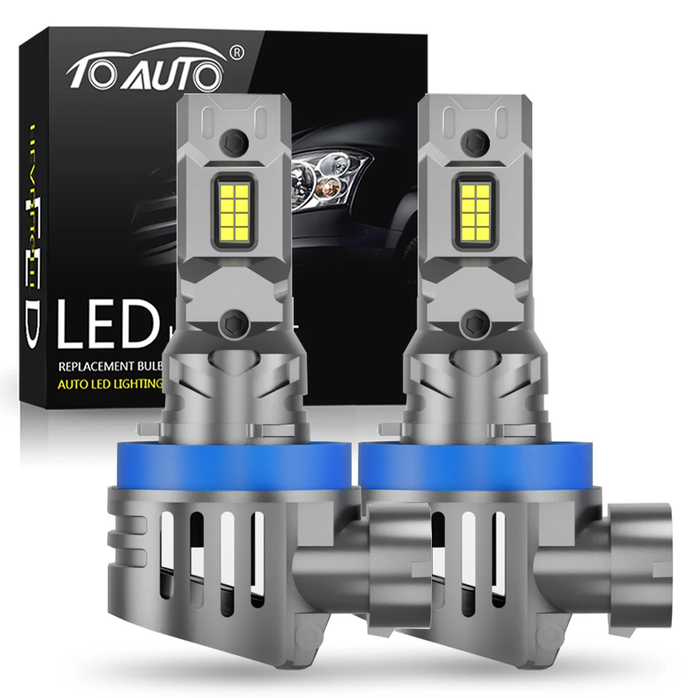 

H8 H11 Комплект светодиодных фар Canbus 9005 HB3 9006 HB4 Светодиодная лампа Автомобильная фара Противотуманная фара Турбо-лампа 12 В 6000 К Автомобили