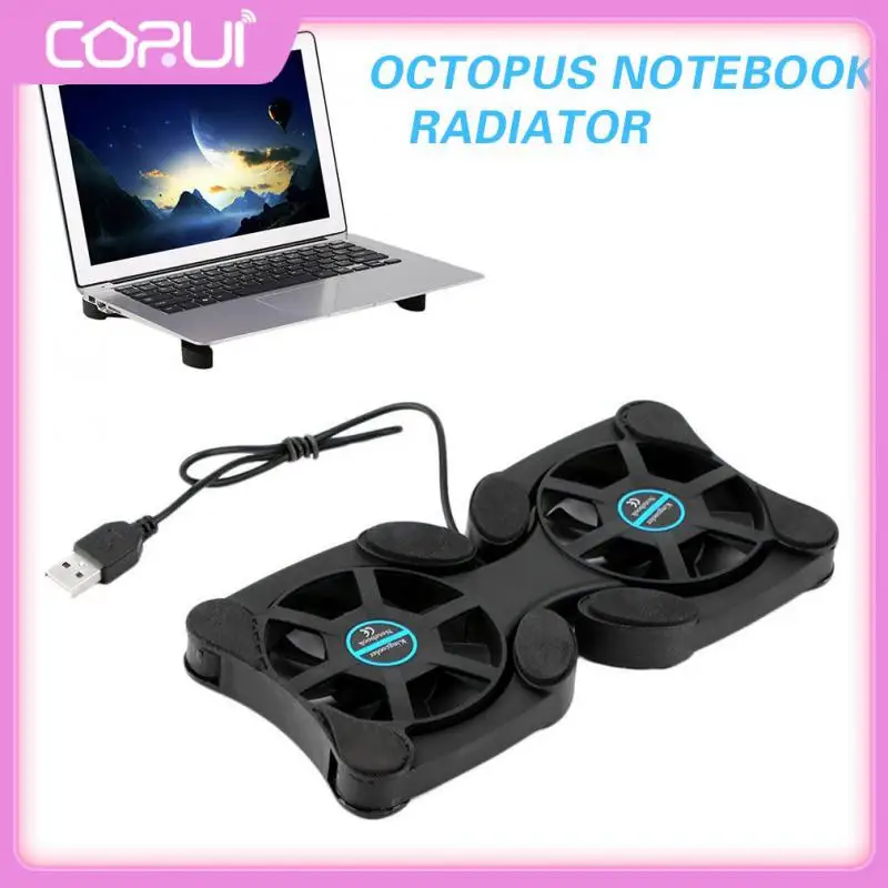 

For 7-15" Laptop Cooling Fan Mini Cpu Cooling Holder Foldable Phone Holder Hot Selling Dual Fans Cooling Pad Fan Cooler Gaming