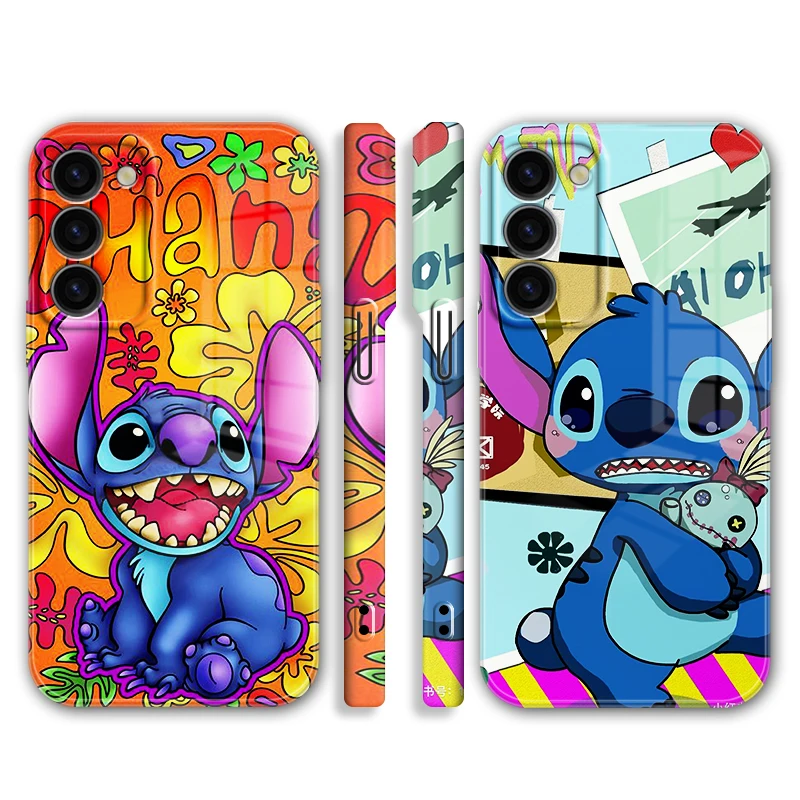 

Stitch Anime Lilo Feilin Film Luxury Cover For Samsung S23 S22 Ultra A54 A34 A14 A73 A53 A13 A22 A12 Hard Phone Case Coque Capa