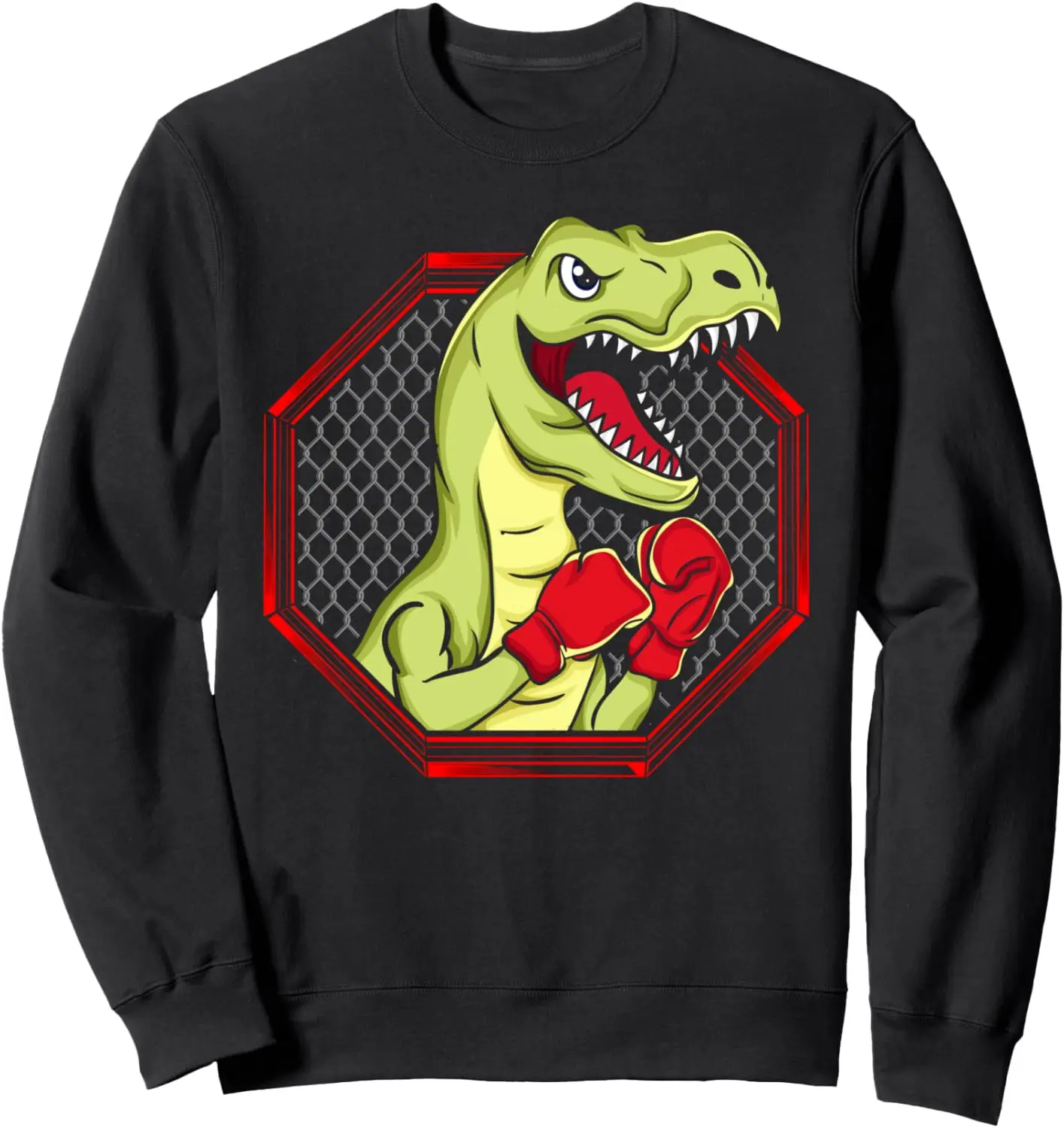 Толстовка Boxer Dinosaur T-Rex Fight Saurus Pugilist Red Boxing Gloves