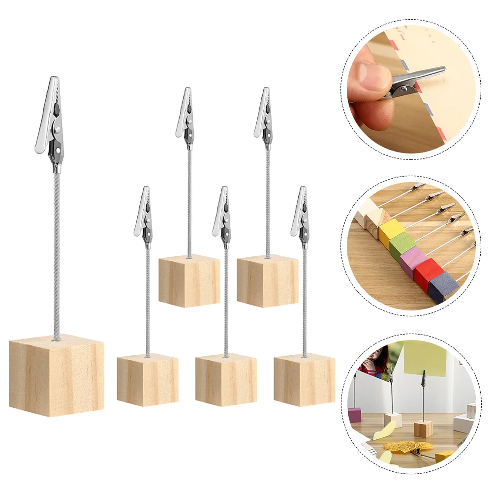 

Holder Tableholders Stand Name Photo Clips Place Number Pictures Memo Rustic Wedding Wooden Cube Banquet