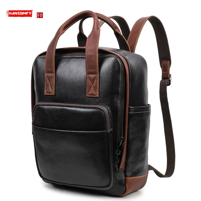 

Мужской рюкзак из воловьей кожи с отделением для ноутбука 13,3 дюйма