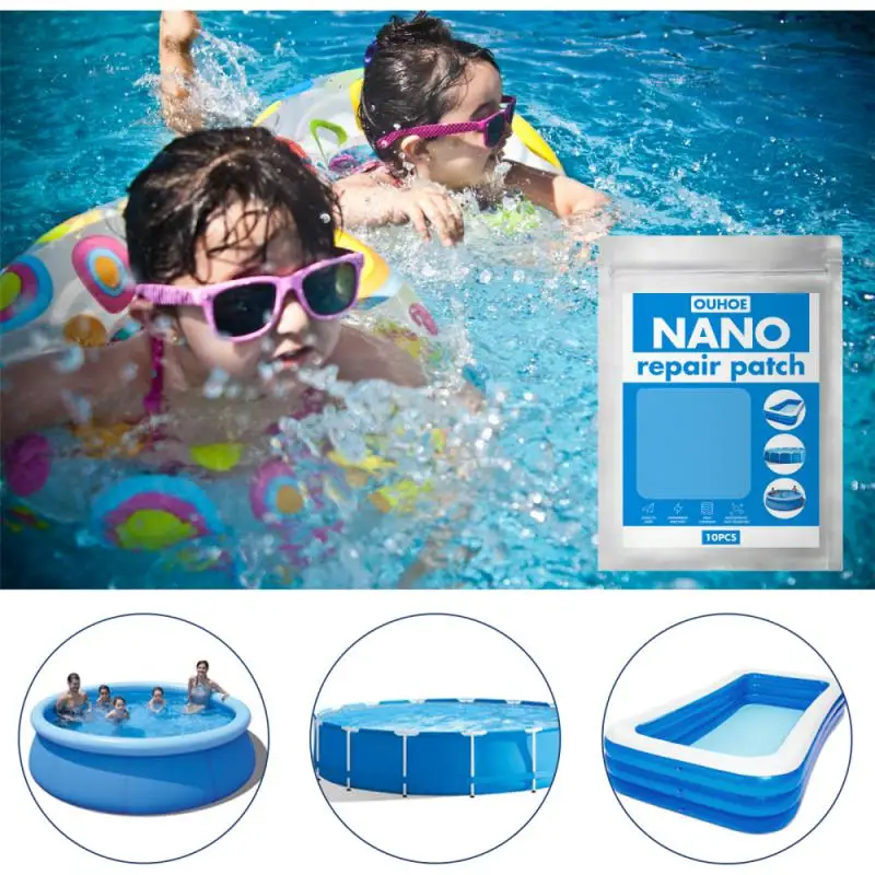 

10/20pcs Swimming Float Repair Patch Inflatable Toy Clear Repair Tape for Swimming Ring Air Beds Tent Raincoat Pool Accessories