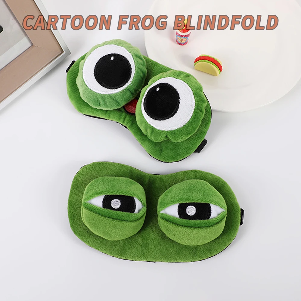 

Cartoon Frog Blindfold Animals Sleep Eye Covers Colorful Sort Sleep Night Dream Lightproof Eye Mask for Children to Sleep Better