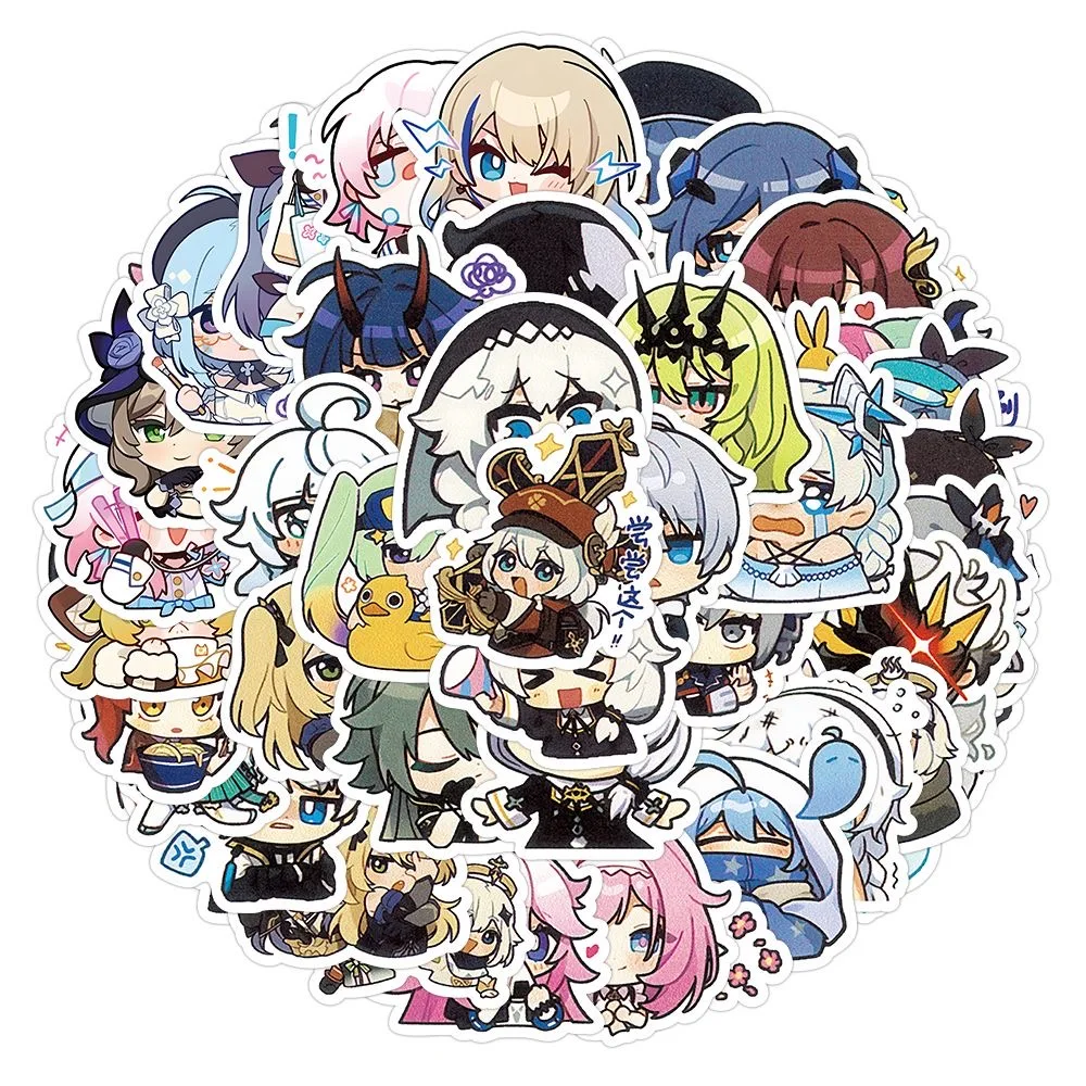Sunsyea Honkai Impact 3rd Merch наклейки 63 шт. Kiana Elysia Randen Mei Yae Sakura Seele Bronya Fu Hua Rita