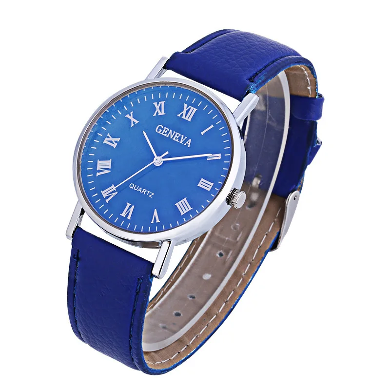 

Часы наручные мужские кварцевые с кожаным ремешком, модные простые деловые, с золотым и серебристым циферблатом