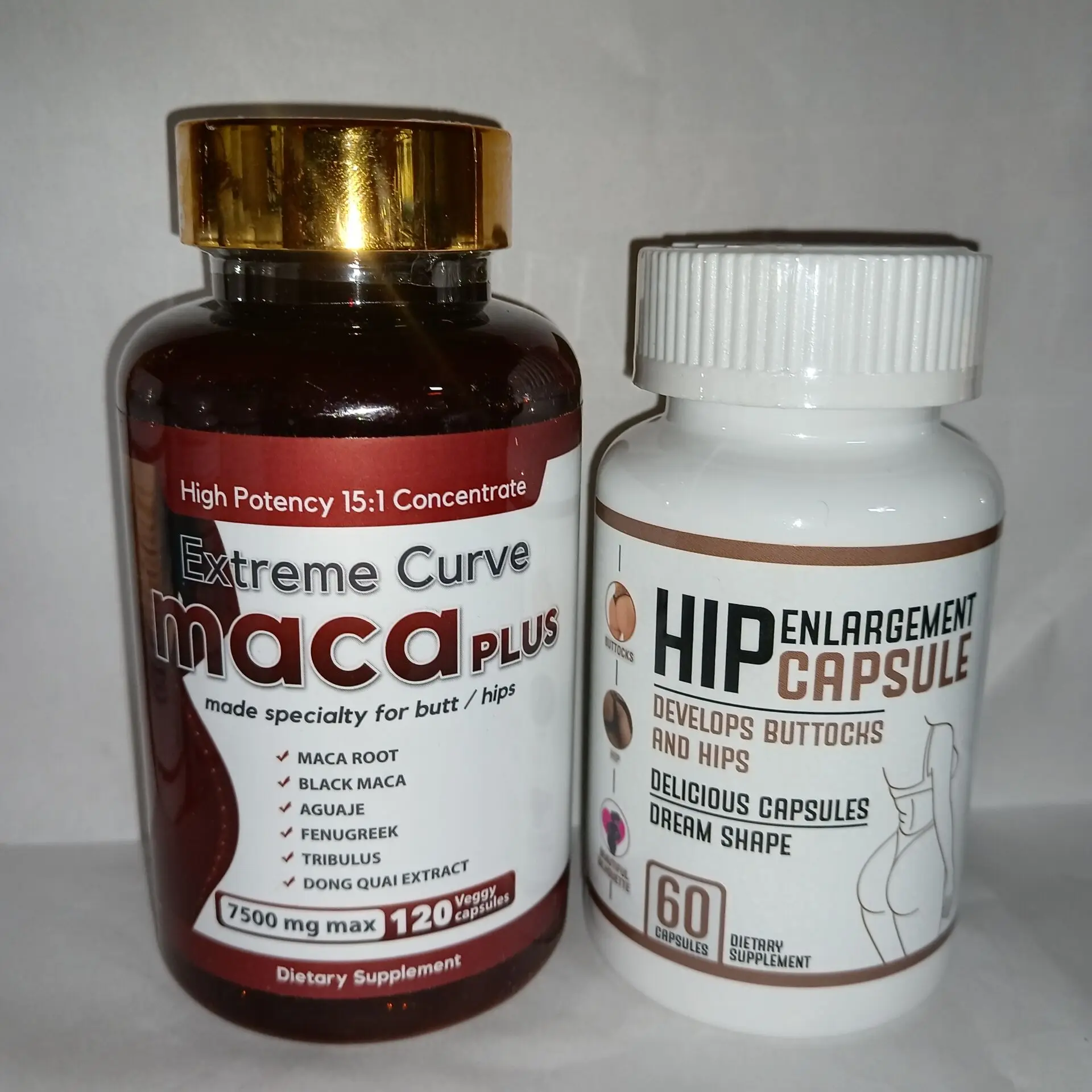 

2 bottles Women's Ultimate Maca Hip Enhancement Pills+Hip Enlargement Capsules help improve hip size enhance sexual function
