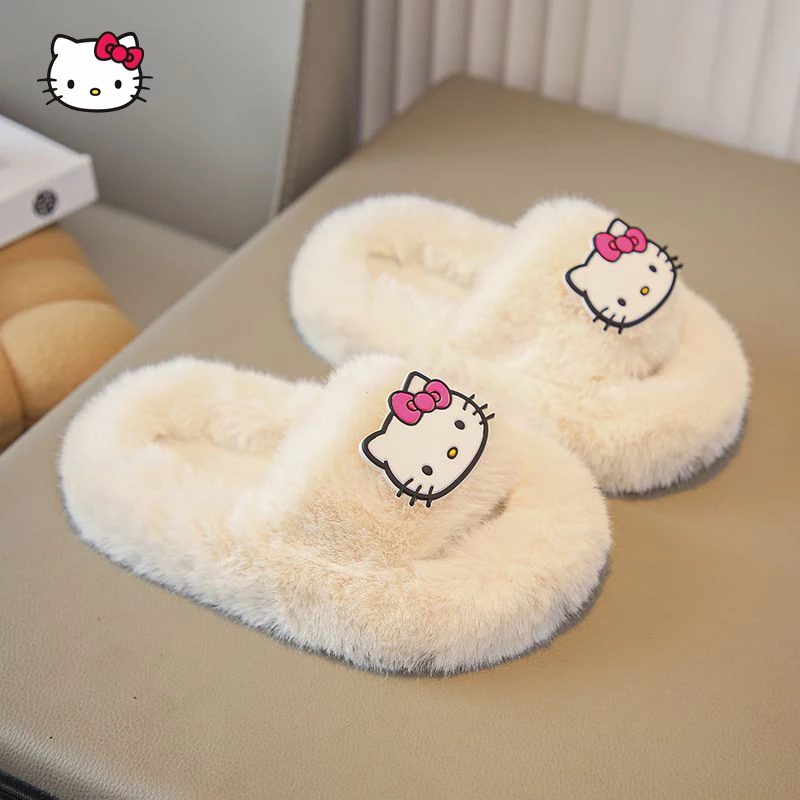 

Симпатичные милые теплые удобные хлопковые тапочки Hello Kitty из аниме на осень и зиму универсальные популярные хлопковые тапочки