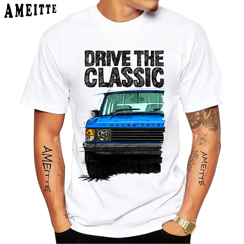 Новая летняя мужская футболка с коротким рукавом для вождения Классическая