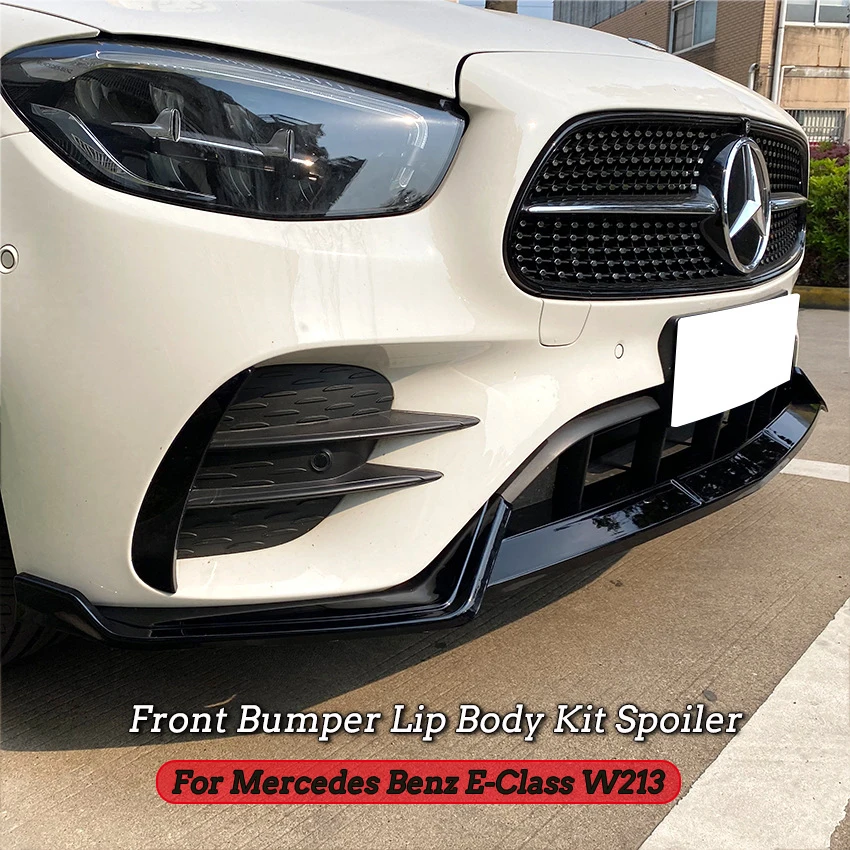 

Car Front Bumper Lip Body Kit Spoiler Splitter Bumper Canard Lip Splitter For Mercedes Benz E-Class W213 E260 E300 AMG 2021 2022