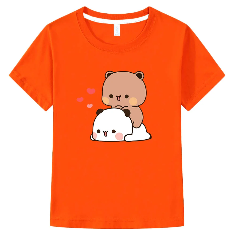 

Panda Bear Bubu and Dudu Cute Anime T-shirts Kawaii Manga Tshirt Boys/girls 100% Cotton Tee-shirt Fashion Short Sleeve T-shirt