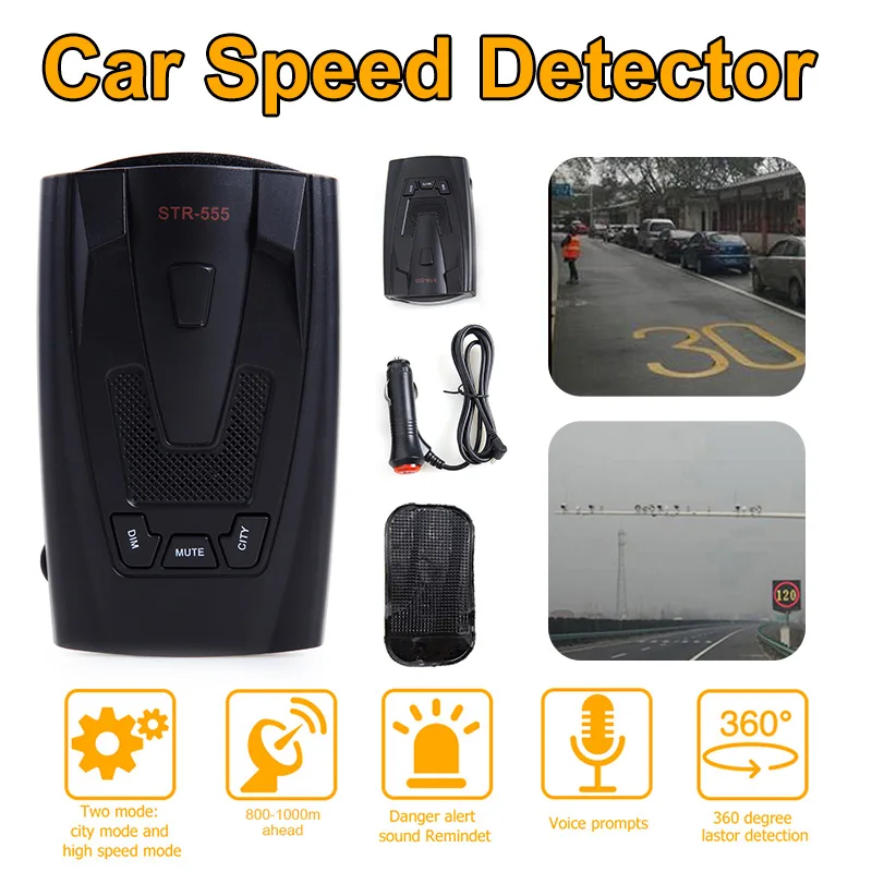 

Автомобильный радар-детектор, антирадар с голосовым оповещением на английском и русском языках, предупреПредупреждение о скорости автомоб...