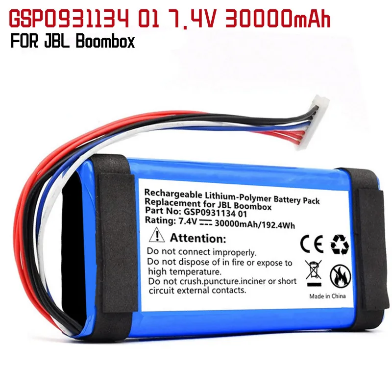 

Ursprüngliche Marke Neue 30000mAh GSP0931134 01 Batterie für JBL Boombox Player Lautsprecher Batterie Batterie Tracking anzahl
