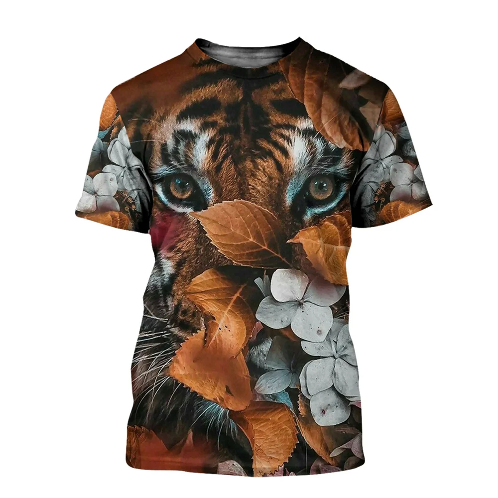 

CLOOCL Men T-shirt 3D Pattern Animal Fierce Tiger Printed Women Shirt Short Sleeve Casual Streetwear Fashion Summer Cozy Tops