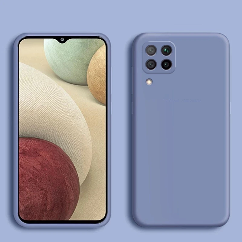 Чехол для Samsung Galaxy A12 A22s 5G A03s A22 A32 4G A52 M12 M22 M32 M52 телефона Жидкий силиконовый чехол