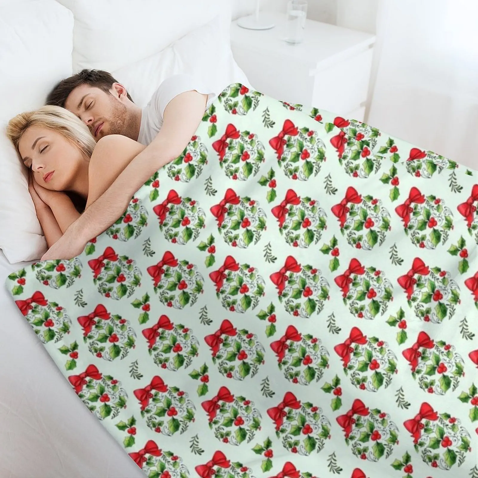 Рождественское одеяло Holly Beery рождественское украшение термобелье для