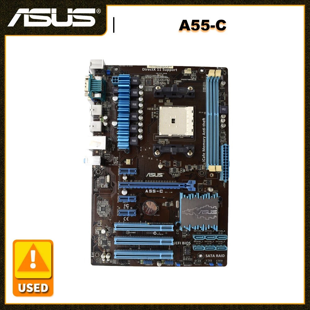 

Motherboard Socket FM2 ASUS A55-C FM2 Motherboard DDR3 32GB AMD A55 PCI-E 2.0 SATA II USB2.0 ATX For AMD A10/A8/A6/A4/Athlon CPU