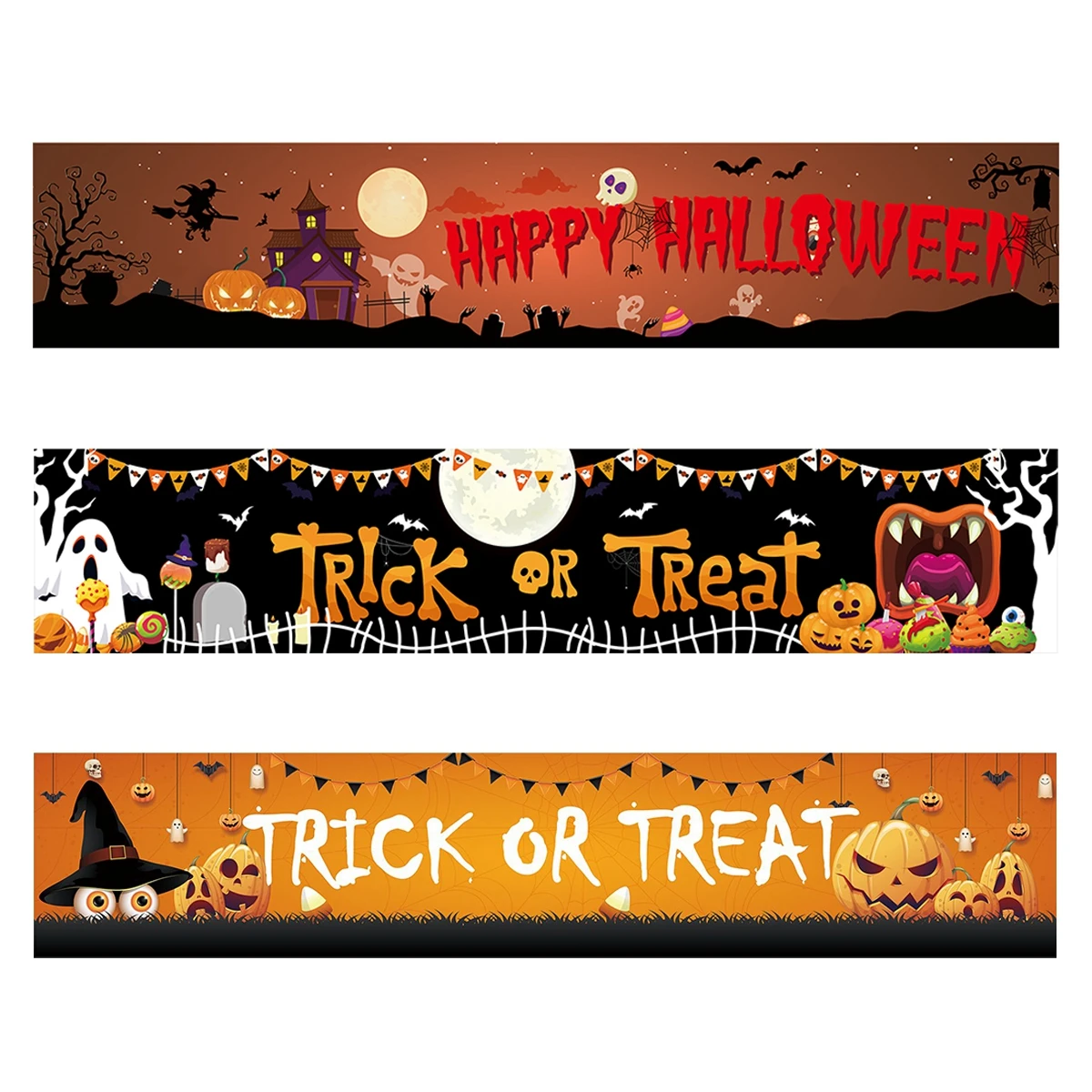 200x40 см Хэллоуин баннер декорация для Хэллоуина для дома кровавая летучая мышь Тыква призрак Печать баннер Хэллоуин суппорты