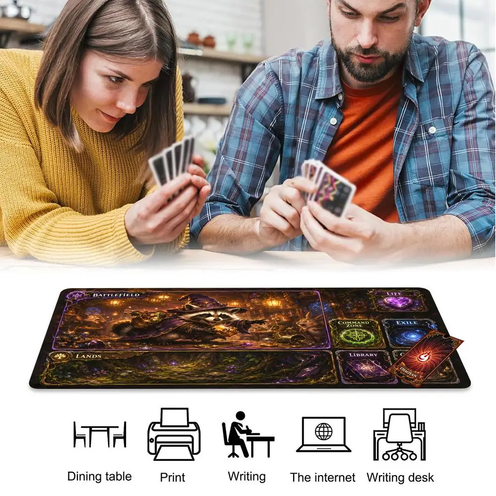 Игровой коврик Magic: The Gathering Raccoon's Treasure, нескользящий, прочный, 35x60 см, для командных игр, для TCG-карт (art.: 3920db6d0241f) - 3920db6d0241f