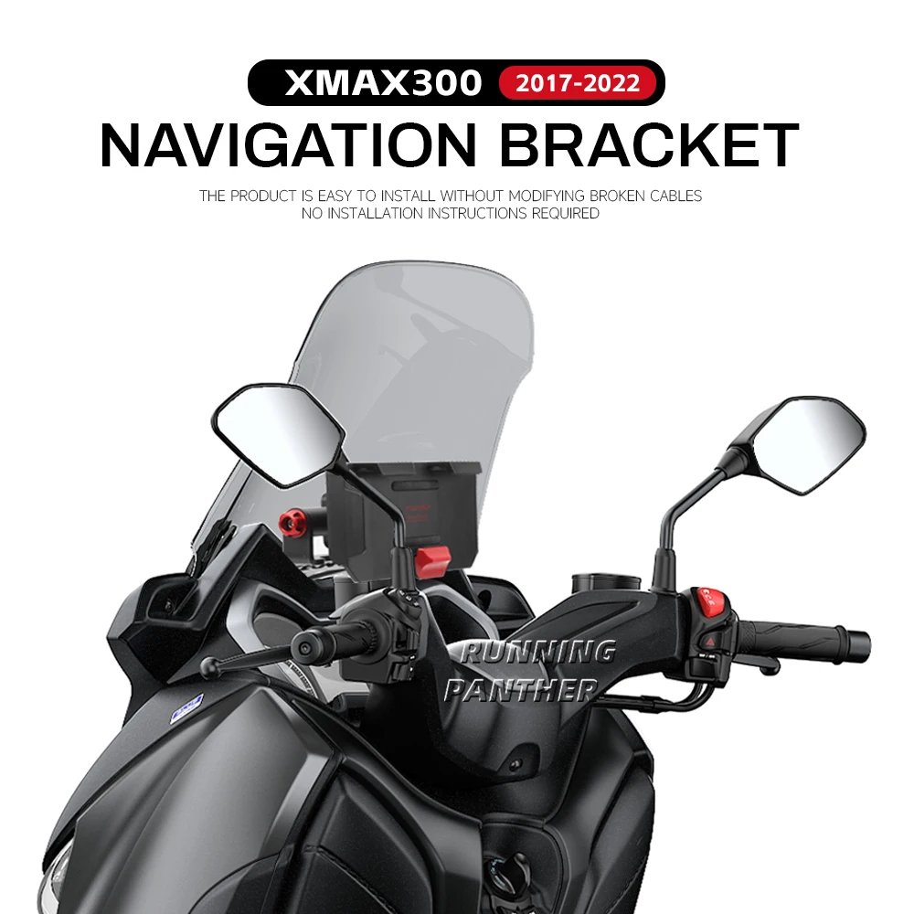 Аксессуары для мотоциклов кронштейн GPS навигации Yamaha XMAX 300 X-MAX X-Max 2017 2018 2019 2020 2021 2022