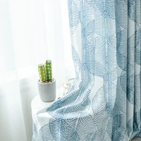 modern printed blackout curtains for living room bedroom kitchen finished green leaves blinds drape tulle window curtains custo