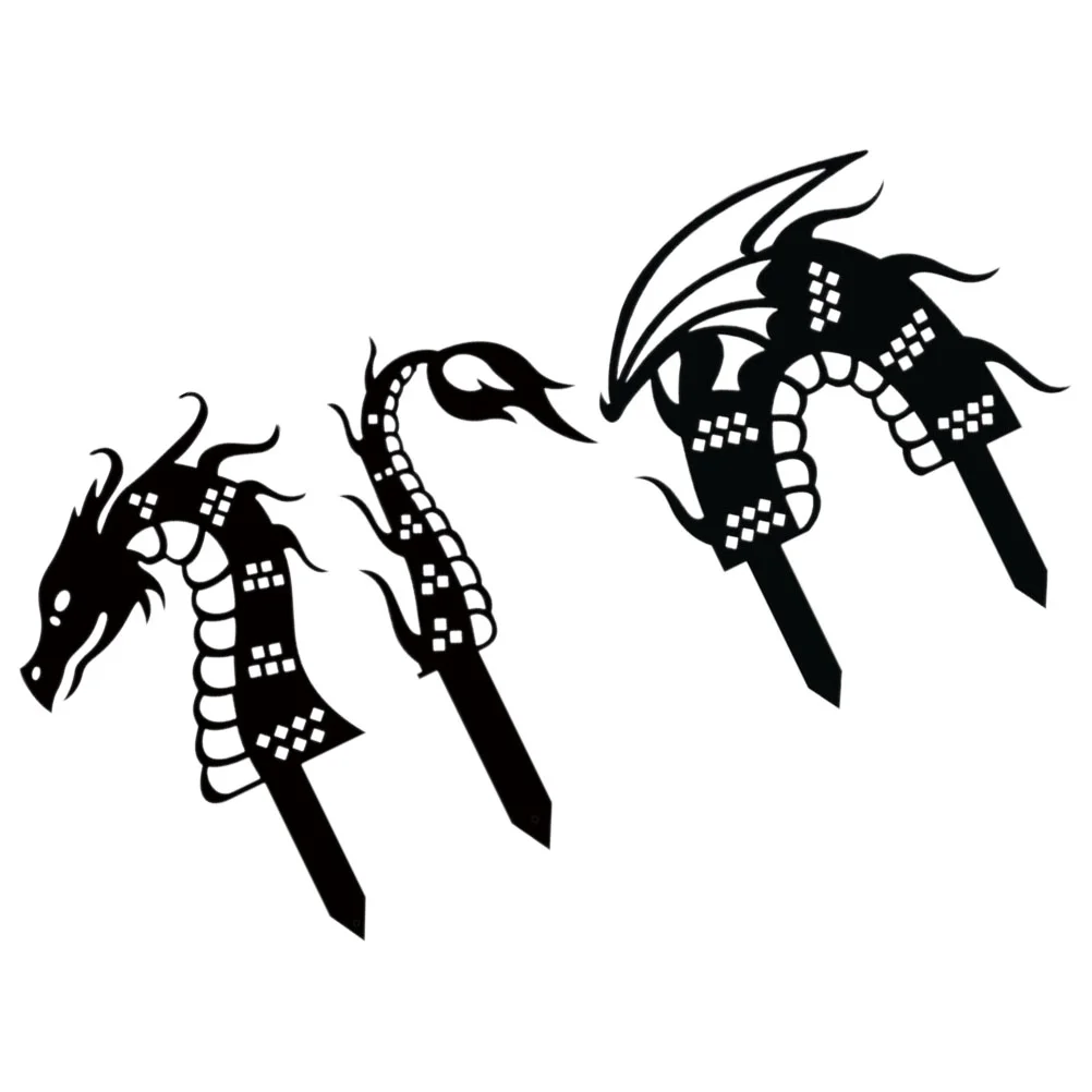 

Внешнее искусственное украшение для лужайки с драконом, ярды, акриловое искусственное украшение, вставная карта