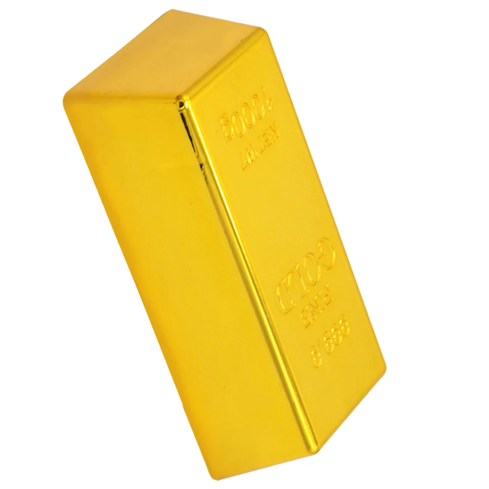 

Gold Bar Bullion Brick Fakebars Golden Pirate Treasure Faux Artificial Party Simulation Bricks Toy Movie Prop Door Props Stop