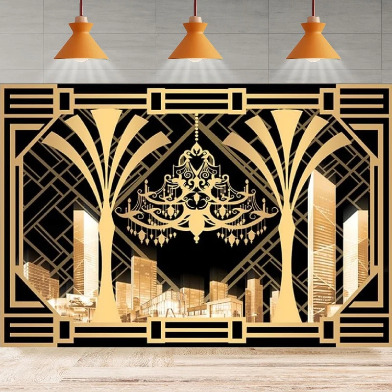 Задний фон для фотосъемки с изображением розового и золотого цвета в стиле ретро