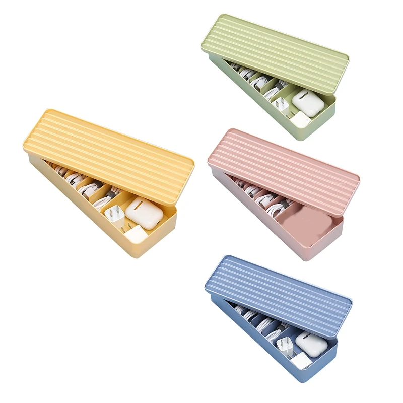 

Data Cable Storage Box Dust-Proof Power Cord Storage Cable Management Desktop Charging Cable Collector
