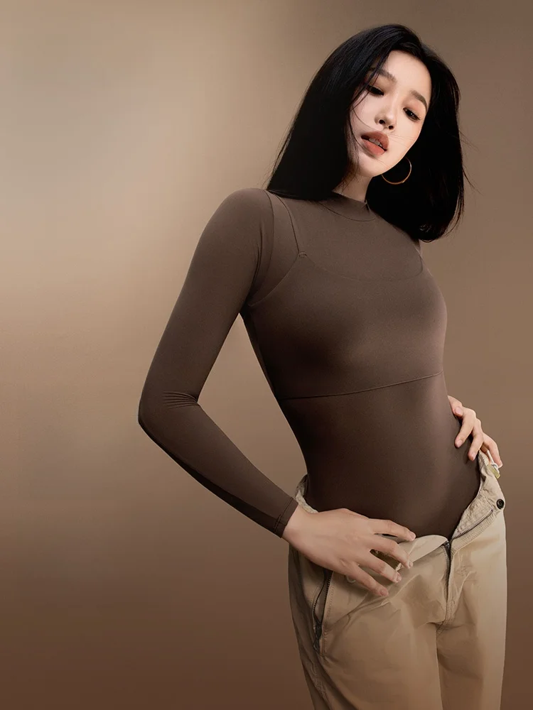 Yu Shuxin Same Sle Ubras American Nude Feel Искусственная двухсекционная цельная нижняя одежда без