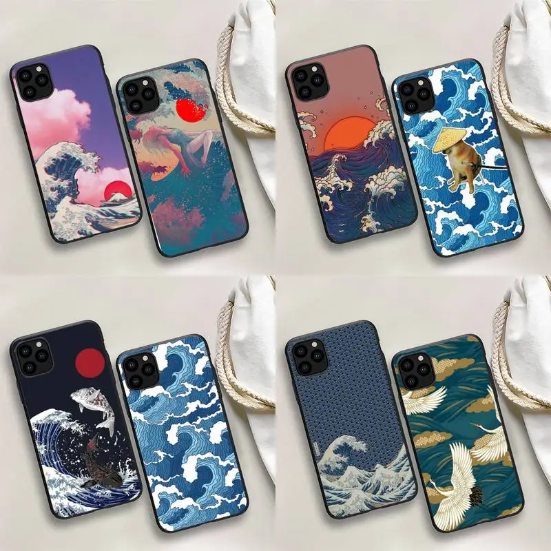 

Blue Wave Phone Case for iPhone 11 12 13 Mini Pro Max 8 7 6 6S Plus X 5 SE 2020 XR XS Funda Case