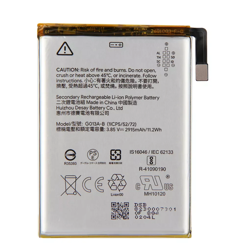 

2023New Original Replacement Battery For Google Pixel 3 Pixel3 Pixel 3XL G013A-B G013C-B Genuine Battery 3430mAh