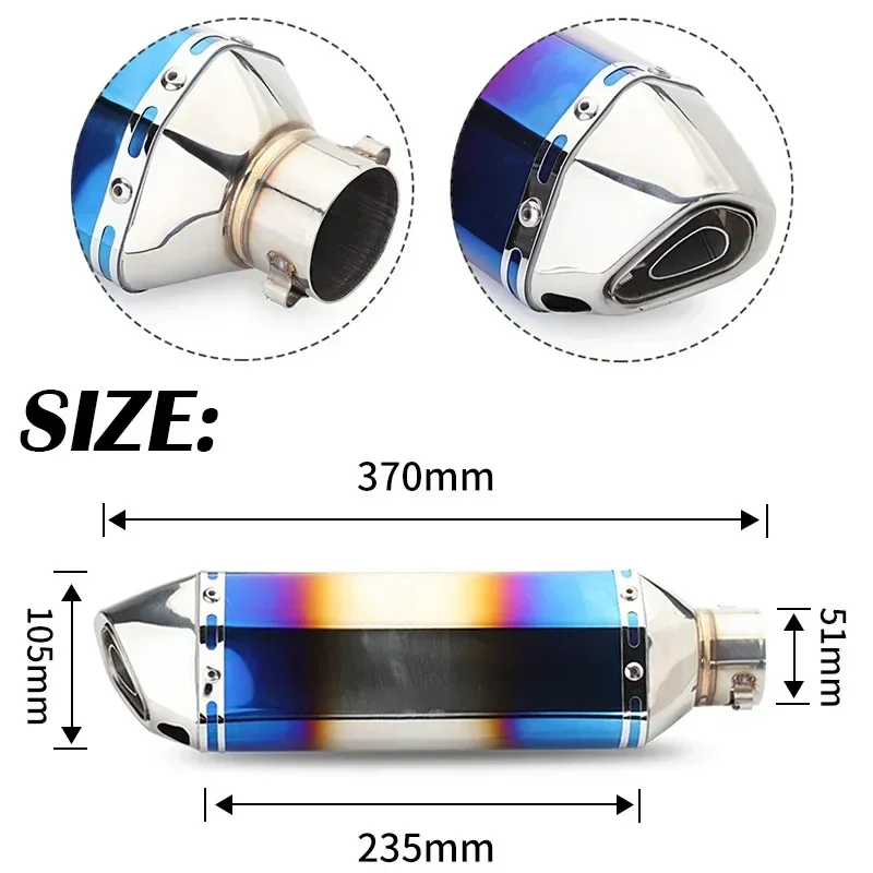 51 мм глушитель общего назначения для мотоцикла Racing Escape ak выхлопная система MT07 R3