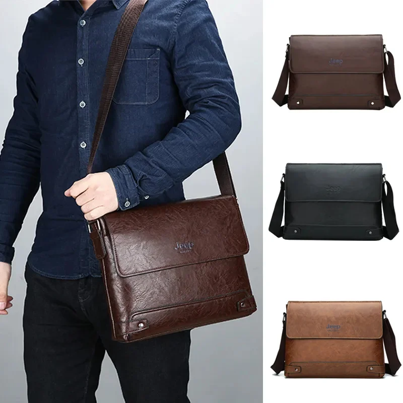 

Jeep Briefcase For Men Leather Ita Tote Boston Laptop Shoulder Executive Business Work Messenger Crossbody Side Designer Bag