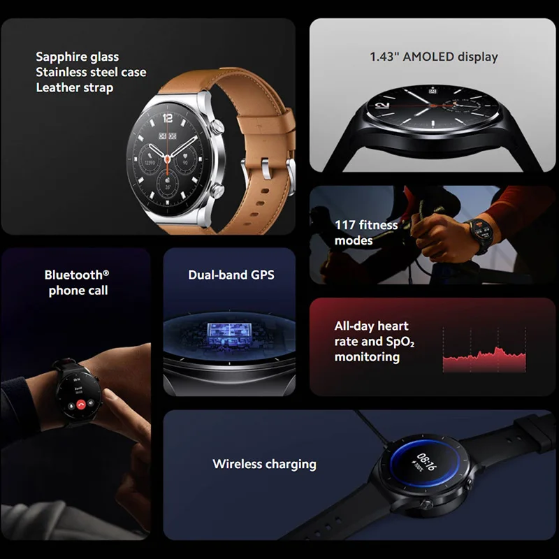 Смарт-часы Xiaomi Mi Watch S1, AMOLED дисплей 1,43 дюйма, 12 дней  автономной работы, Беспроводная зарядка, Bluetooth™Наручные часы с функцией  ответа на вызов | Мобильные телефоны и аксессуары | АлиЭкспресс