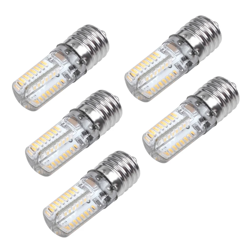 

5X E17 Socket 5W 64 LED Lamp Bulb 3014 SMD Light Warm White AC 110V-220V-FS-PHFU