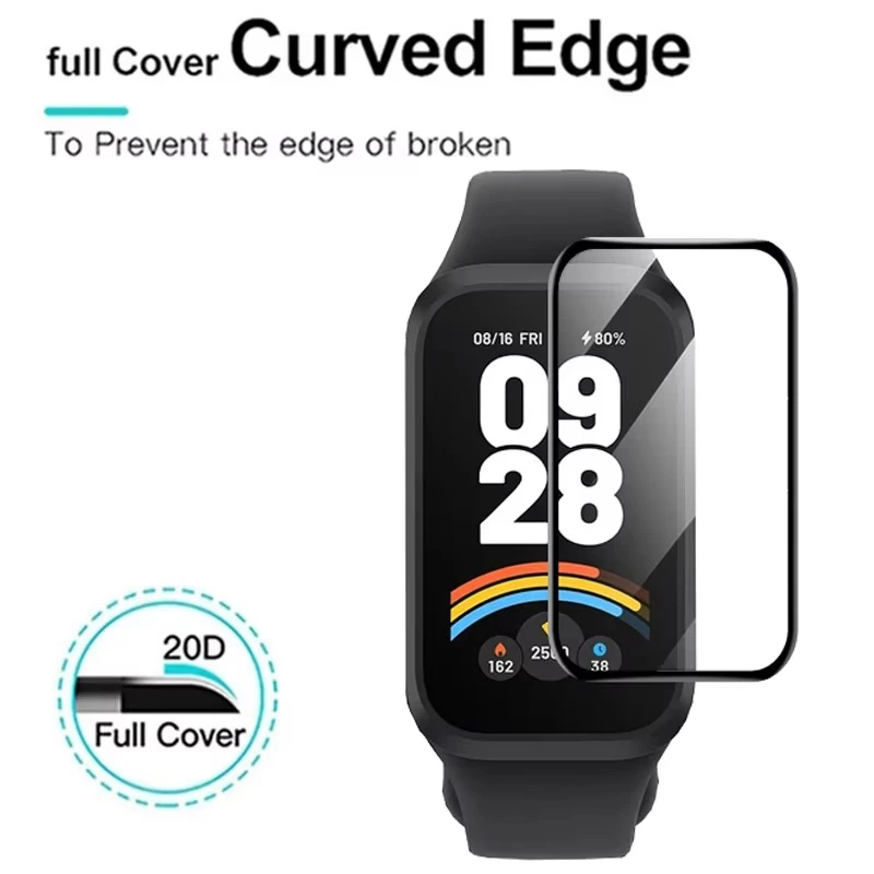 Фото 1-5 шт. Защитная пленка для экрана Xiaomi Mi Band 9 8 Active Аксессуары Мягкий изогнутый край (не стекло) для Xiaomi Redmi band 3 2 пленка №3