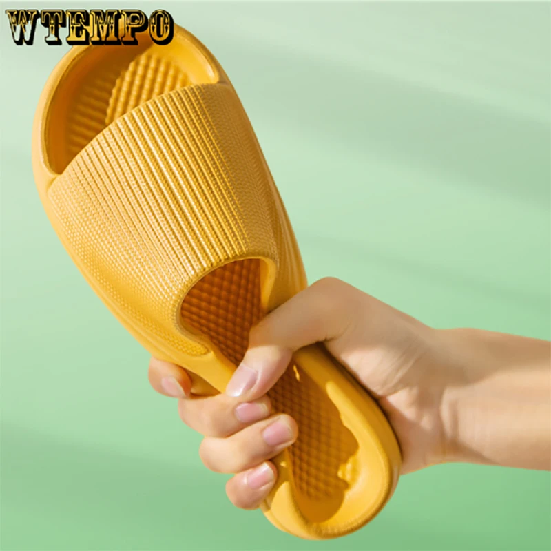 

Шлепанцы WTEMPO домашние с мягкой подошвой, простые Нескользящие бесшумные, модная обувь для дома, унисекс, летние Тапочки