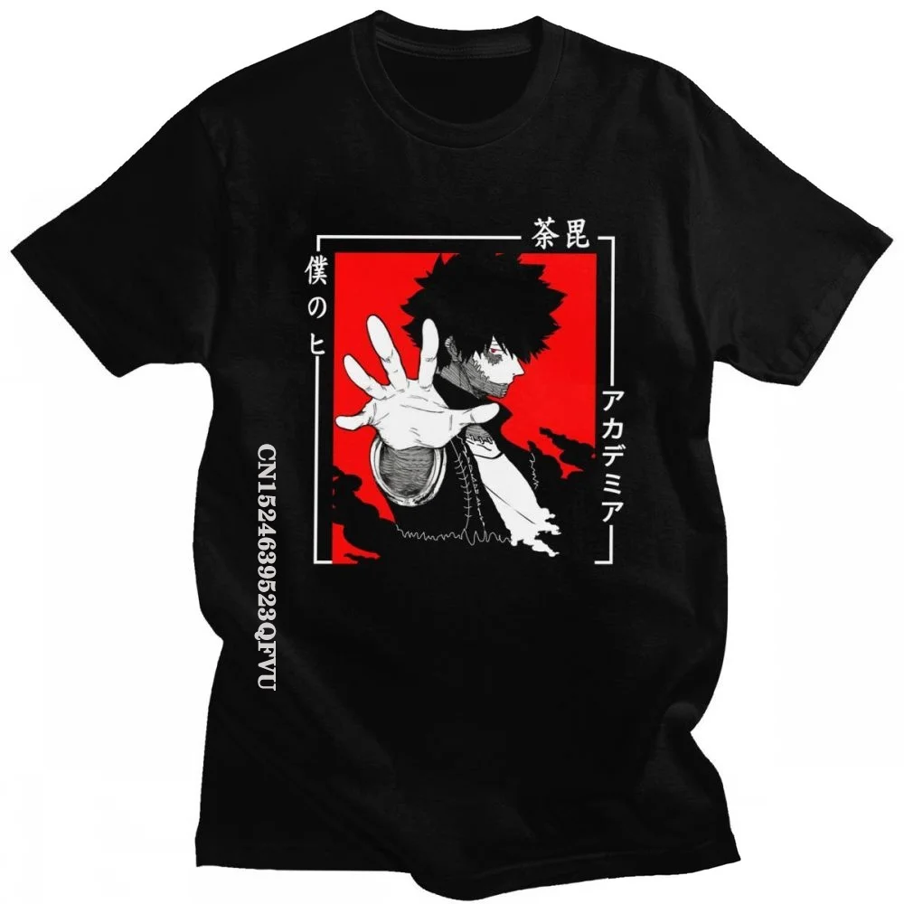 

My Hero Academia Dabi Tshirts Men Cotton Awesome T Shirt Streetwear Men Anime Manga MHA Blueflame Tee Tops Loose Fit Clothing