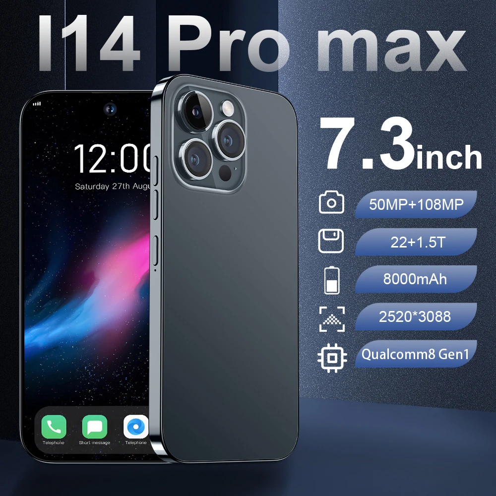 

Смартфон I14proMax, 6,8 дюйма, 16 + 1 ТБ