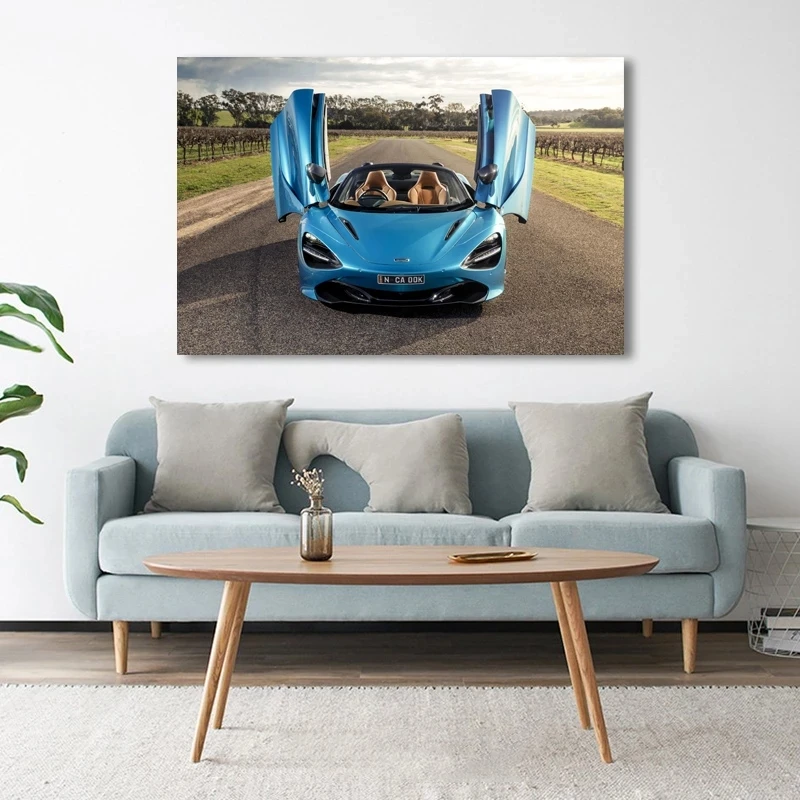 

McLaren 720S Convertible Sport Car Supercar Vehicle Wall Decor Posters Canvas Paintings Fabric Print Art Living Room Decoration