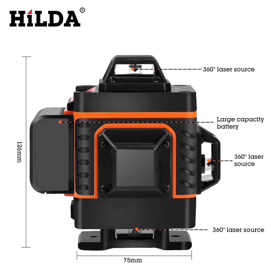 

16 line 4D green light high precision automatic marking laser level