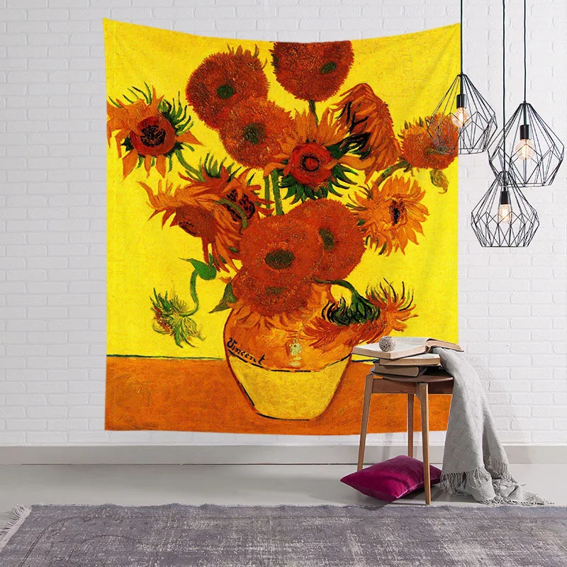 

Gogh Oil Painting Tapestry Wall Hanging Gossip Tapestries Hippie LY-60DCS1